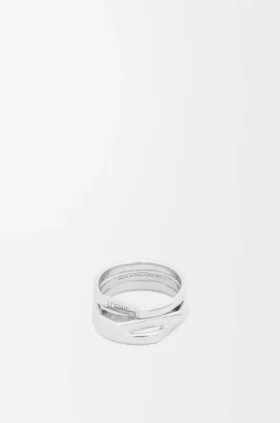 Anillo apilado de plata esterlina