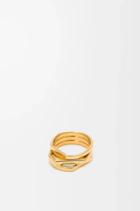 Anillo apilado de plata esterlina