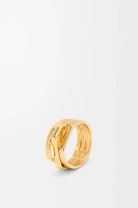 Anillo apilado de plata esterlina