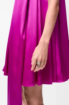 Anillo apilado de plata esterlina y esmalte