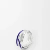 Anillo apilado de plata esterlina y esmalte Anillo apilado de plata esterlina y esmalte