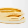 Anillo apilado de plata esterlina y esmalte Anillo apilado de plata esterlina y esmalte