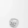 Anillo de sello Anagram Bombé en plata esterlina