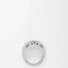 Anillo de sello Anagram Bombé en plata esterlina