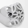 Anillo de sello Anagram Bombé en plata esterlina