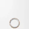 Anillo fino con pavé de plata esterlina y cristales