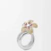Anillo «Flor» en plata esterlina y cristales Anillo «Flor» en plata esterlina y cristales