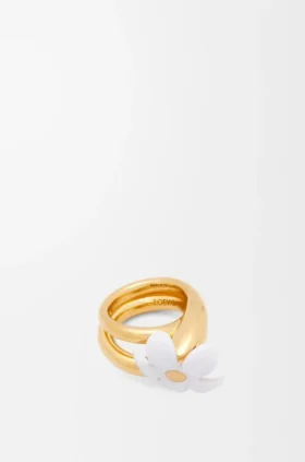 Anillo Flor en plata esterlina y esmalte