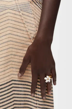 Anillo Flor en plata esterlina y esmalte