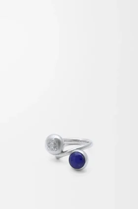 Anillo «Pebble» de Anagram en plata de ley y lapislázuli