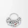 Anillo tipo alfiler de plata esterlina y cristales Anillo tipo alfiler de plata esterlina y cristales