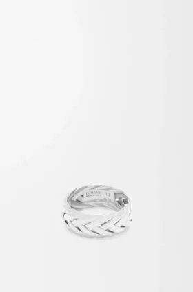 Anillo trenzado en plata de ley