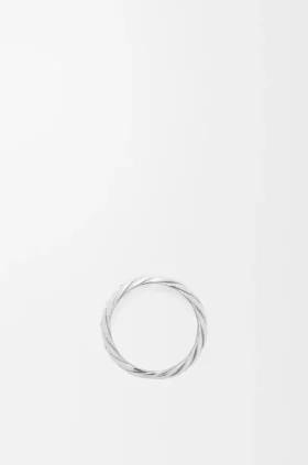 Anillo trenzado en plata de ley