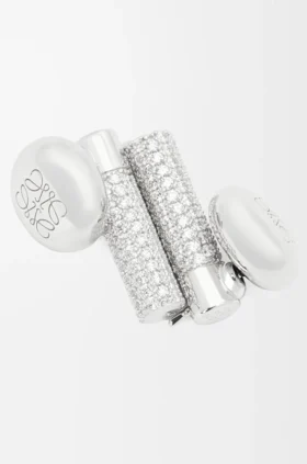 Aretes con tachuelas «Pebble» en plata esterlina y cristales