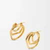 Aretes de aro apilados en plata esterlina Aretes de aro apilados en plata esterlina
