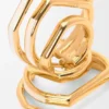 Aretes de aro apilados en plata esterlina y esmalte Aretes de aro apilados en plata esterlina y esmalte