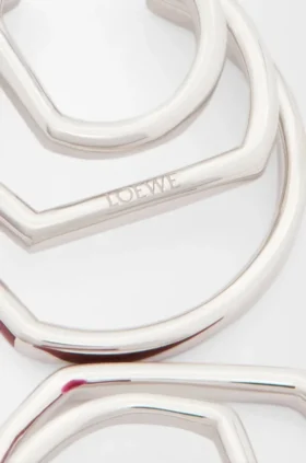 Aretes de aro apilados en plata esterlina y esmalte