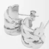 Aretes de aro pequeños «Nest» en plata esterlina y esmalte Aretes de aro pequeños «Nest» en plata esterlina y esmalte