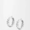 Aretes de aro trenzado en plata esterlina Aretes de aro trenzado en plata esterlina