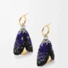 Aretes de concha en plata esterlina y cuentas Aretes de concha en plata esterlina y cuentas
