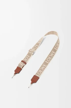 Bandolera Anagram Jacquard y piel de becerro