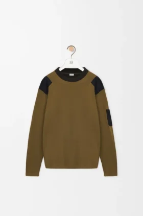 Blusa de manga larga en mezcla de algodón