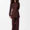 Blusa de seda con cinturón Blusa de seda con cinturón