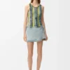 Blusa en mezcla de viscosa y algodón