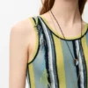 Blusa en mezcla de viscosa y algodón