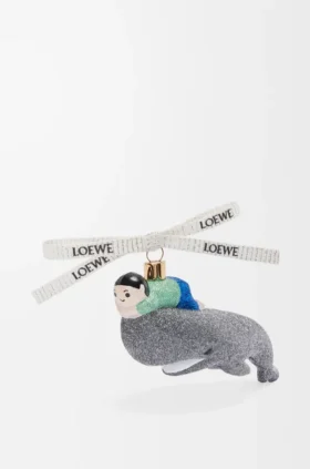 Bola Whale with kid de cristal soplado