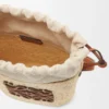 Bolsa cuadrada de palma de iraca y piel de becerro Bolsa cuadrada de palma de iraca y piel de becerro