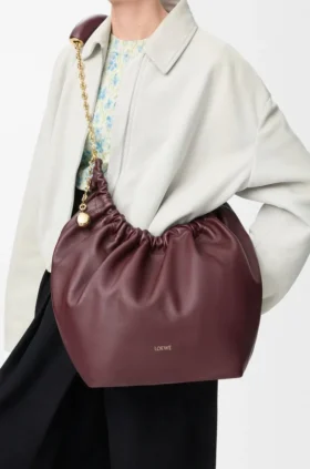 Bolsa «Squeeze» mediana en piel de cordero napa suave