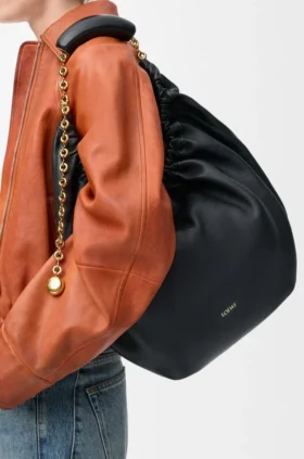 Bolsa «Squeeze» mediana en piel de cordero napa suave