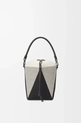 Bolsa «Treasure Bako» en jacquard de lona y piel de becerro