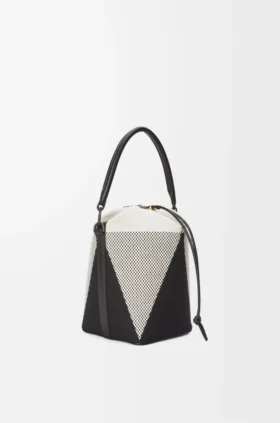 Bolsa «Treasure Bako» en jacquard de lona y piel de becerro