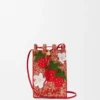 Bolsita con cordón «Strawberry» en piel de becerro clásica y rafia Bolsita con cordón «Strawberry» en piel de becerro clásica y rafia