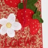 Bolsita con cordón «Strawberry» en piel de becerro clásica y rafia Bolsita con cordón «Strawberry» en piel de becerro clásica y rafia