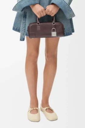 Bolso Amazona 23 Cropped en piel de becerro brillante