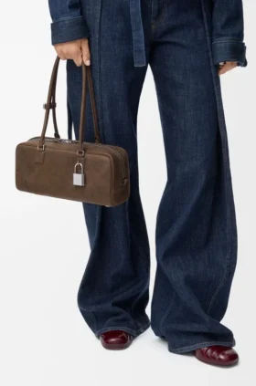 Bolso Amazona 31 Cropped en nubuck granulado