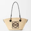 Bolso Anagram Basket pequeño en palma de iraca y piel de becerro Bolso Anagram Basket pequeño en palma de iraca y piel de becerro