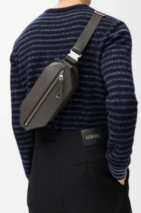 Bolso bandolera convertible en piel de becerro clásica
