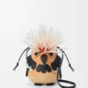 Bolso «Bird» de palma de iraca y piel de becerro Bolso «Bird» de palma de iraca y piel de becerro