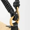 Bolso Cala Mini en piel de becerro clásica y rafia Bolso Cala Mini en piel de becerro clásica y rafia