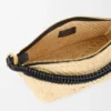 Bolso Cala Mini en piel de becerro clásica y rafia Bolso Cala Mini en piel de becerro clásica y rafia