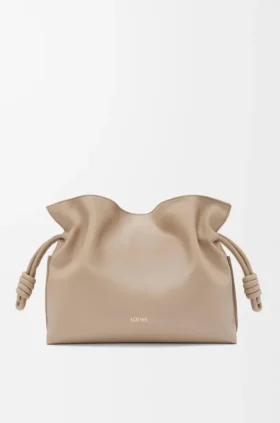 Bolso de mano Flamenco grande en piel de becerro napa
