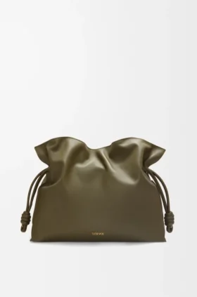 Bolso de mano Flamenco grande en piel de becerro napa