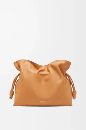 Bolso de mano Flamenco grande en piel de becerro napa