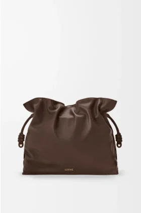 Bolso de mano Flamenco grande en piel de becerro napa