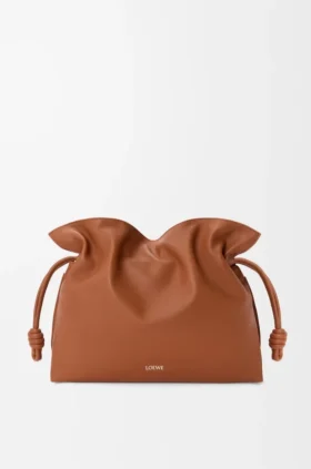 Bolso de mano Flamenco grande en piel de becerro napa
