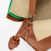 Bolso de mano «Flamenco» mediano en capas, de piel de becerro napa Bolso de mano «Flamenco» mediano en capas, de piel de becerro napa